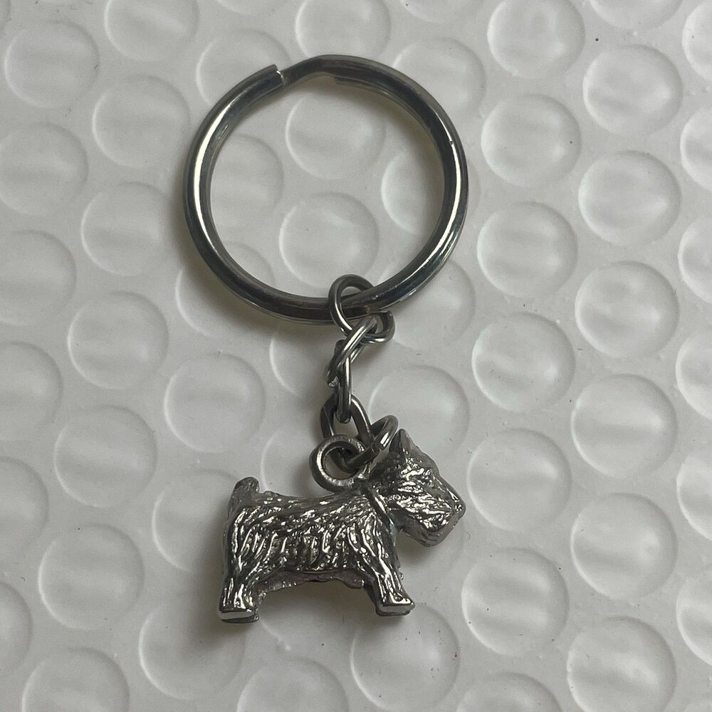 Scotty Dog Key Chain Silver